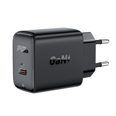 Tinklo įkroviklis Acefast A21 30W GaN USB-C jungtis, juoda