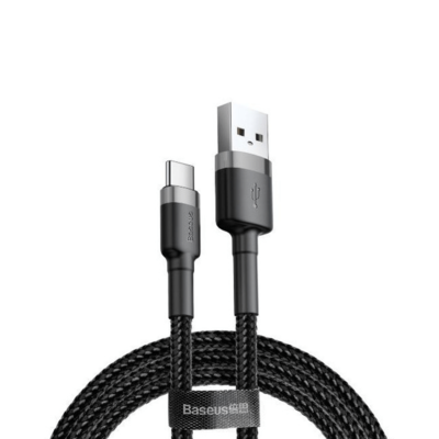 USB-A kabelis Baseus Cafule Type-C 2.0m, juoda