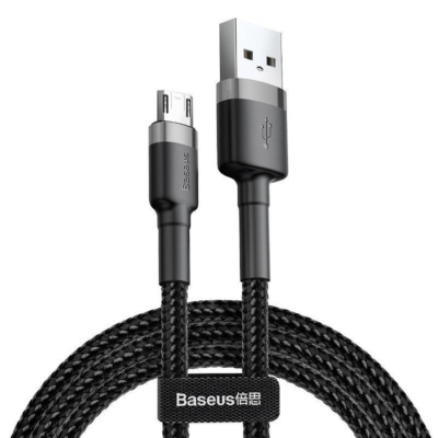 USB-A kabelis Baseus Cafule microUSB 2.0m, juoda