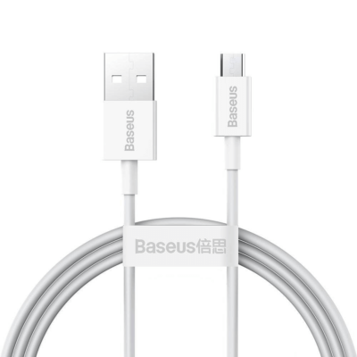 USB-A kabelis Baseus Superior microUSB 1.0m, balta