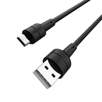 USB-A kabelis Borofone BX30 microUSB 1.0m, juoda