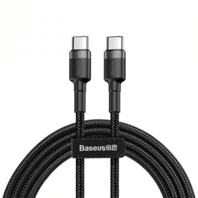 USB-C kabelis Baseus Cafule Type-C 2.0m, juoda