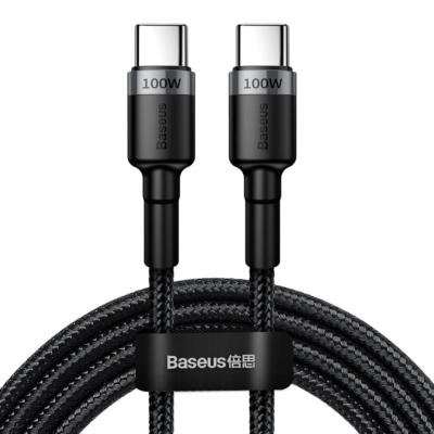 USB-C kabelis Baseus Cafule Type-C 2.0m (100W), juoda