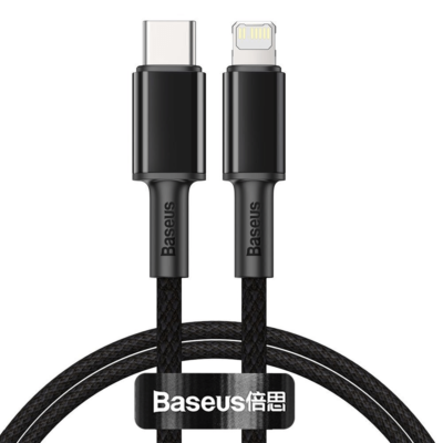 USB-C kabelis Baseus High Density Braided Lightning 1.0m, juoda