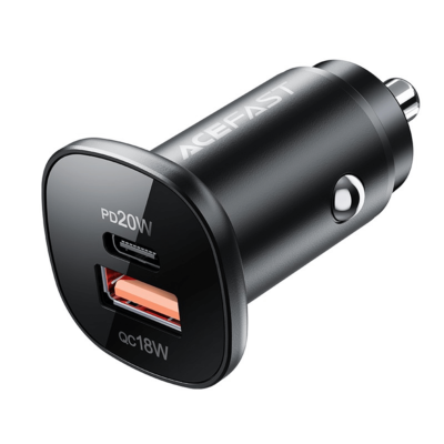 Automobilinis įkroviklis Acefast B1 Mini 38W USB-C+USB-A , juoda