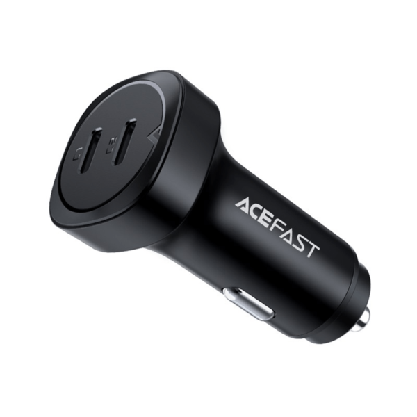 Automobilinis įkroviklis Acefast B2 72W 2xUSB-C, juoda