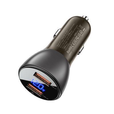 Automobilinis įkroviklis Acefast B7 45W 2xUSB-A, juoda