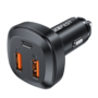 Automobilinis įkroviklis Acefast B9 66W 2xUSB-A+USB-C, juoda