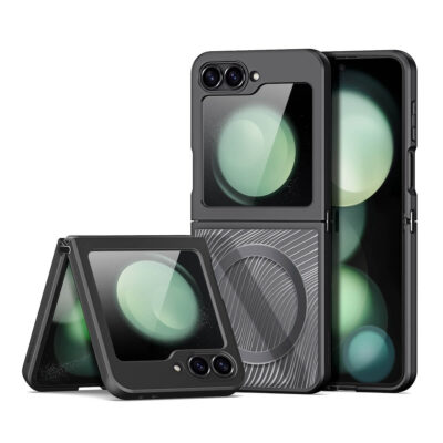 Dux Ducis Aimo Mag dėklas Samsung Z Flip6 (F741), juoda